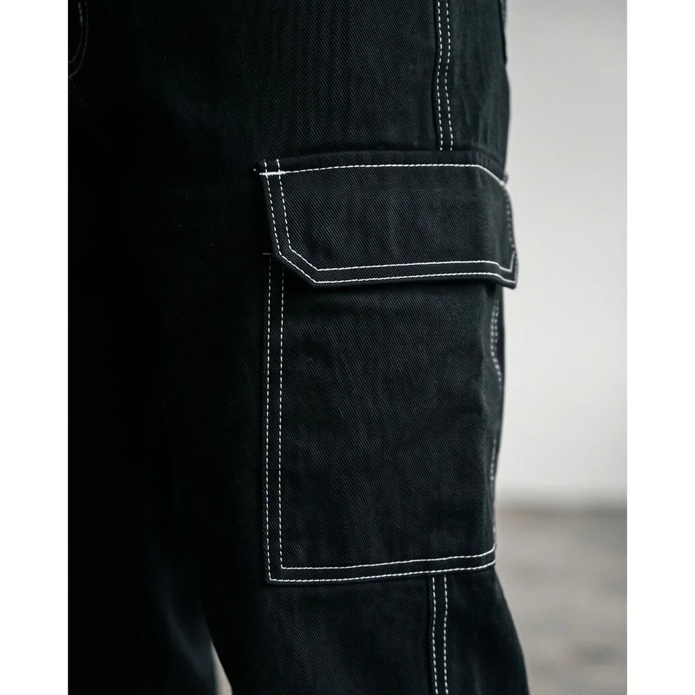 True Religion 36x32 Mens Jet Black Cargo‎ Pants Style 108335 Stitch NWT $159